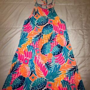 Lilly Pulitzer Vibrant Pineapple Print Sleeveless Dress